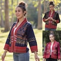 Thai Lanna Blouse - Thai Traditional Cotton Top - Crop Jacket - Cotton Shirt - Chest 44" product logo