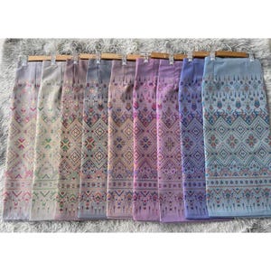 Sewn - Thai Salong - Praewa Silk - Fusible Web -Asian Salong - Woven Fabric - Lanna Style