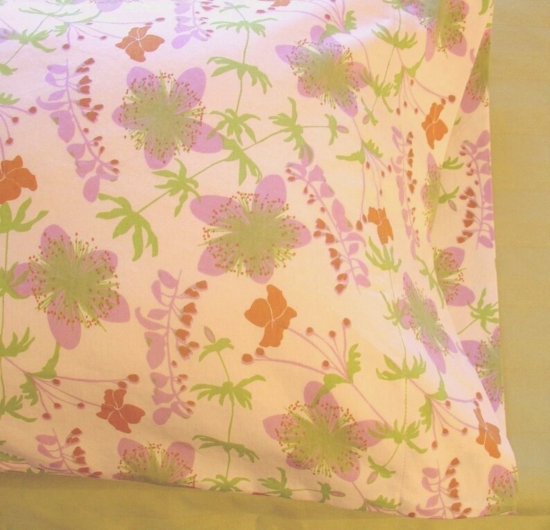 Garden Floral ORGANIC Cotton Pillowcase ToddlerTravel-Sized