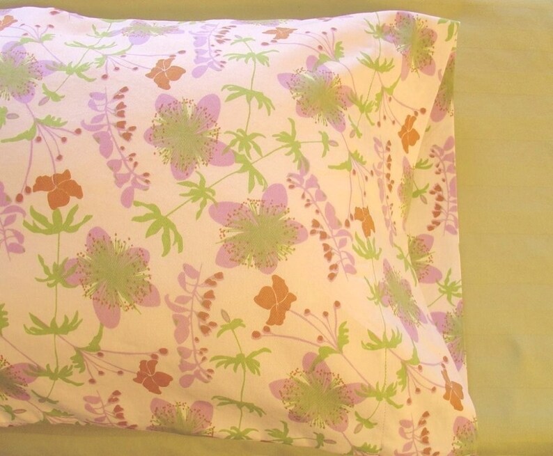 Garden Floral ORGANIC Cotton Pillowcase ToddlerTravel-Sized
