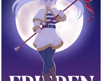 Frieren el Mago / 8 x 10 pulgadas Anime Art Print