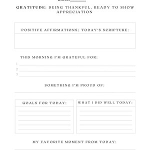 Daily Gratitude Morning & Evening Check-in Reflection With Bonus ...