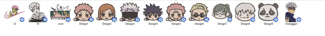 Jujutsu Kaisan Embroidery Pattern - Etsy