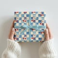 Retro Checkered Cherry Pattern Wrapping Paper Vintage Inspired Teen Birthday Party Gift Wrap