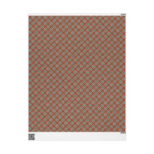 Vintage Christmas Wrapping Paper Sheet Medieval Geometric Pattern Holiday Gift Wrap image 8