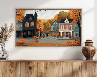 Samsung Frame TV Art Cozy Autumn Halloween Pumpkin Art Fall Decor Warm Tone Halloween Decor Neutral Halloween TV Art Digital Download