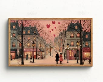 Cute Valentine's Day Samsung Frame TV Art February TV Art Decor Idea Valentines Home Decoration Idea Digital Download