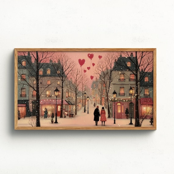 Cute Valentine's Day Samsung Frame TV Art February TV Art Decor Idea Valentines Home Decoration Idea Digital Download