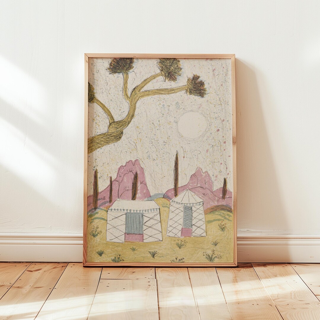 Pink Nursery Printable Wall Decor Girl Room Vintage Boho Wall Art ...