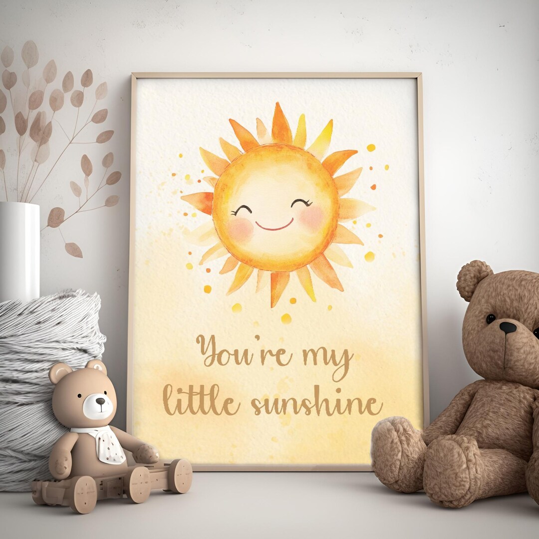My Little Sunshine Nursery Printable Wall Art, Our Sunshine Nursery ...