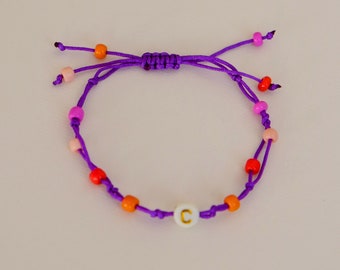 Personalised String Bracelet | Braided Cord Bracelet | Friendship Bracelet | Party Bag Gift | Adjustable Length | Gift for Kids | Teen