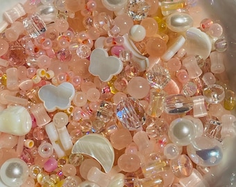 Koraalparel glaskralen soepmix | Benodigdheden voor het maken van sieraden