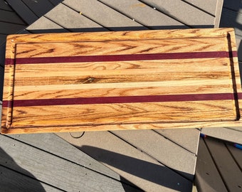 Hand made custom cutting board salvaged fallen wood