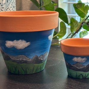 Planter--Hand-Painted Acrylic--3 inch--5 inch