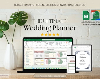 PROFESSIONAL Hochzeit Digitaler Planer Hochzeits-Planer Organizer Hochzeit Timeline Hochzeits-Organizer Hochzeit Checkliste Wedding Binder