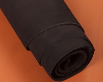 Cuero negro, vaqueta, 1,8 m². Piel flor de curtido vegetal, cuero genuino, cuero para manualidades, primera calidad, 1,6 mm. DieselPunk