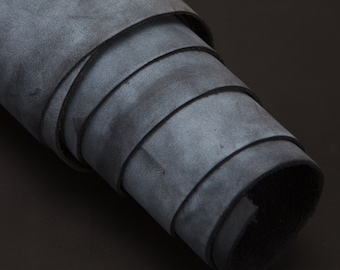 Analin Crazy Gray Calf Leather, Top Grain Full Hide, 2.2 Sqm