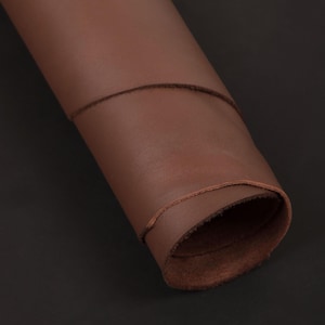 Chocolate Brown Vegetable Tanned Natural Leather, 1.8-2 sqm. Full Grain, Genuine Leather, Leather For Upholstery, First Grade,1.6-1.8 mm