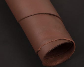 Chocolate Brown Vegetable Tanned Leather, Full Grain Upholstery Leather, 1.6-1.8mm