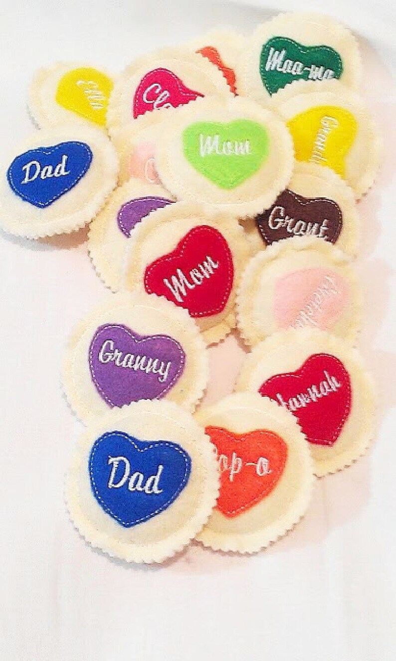 Valentine personalized heart cookie Felt play food pretend food play kitchen food PF2511 image 4