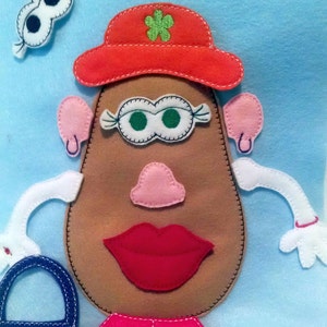 Mrs Potato head felt mat game educational game learning toy busy bags and quiet books Eco-Friendly felt game 111MAT image 5