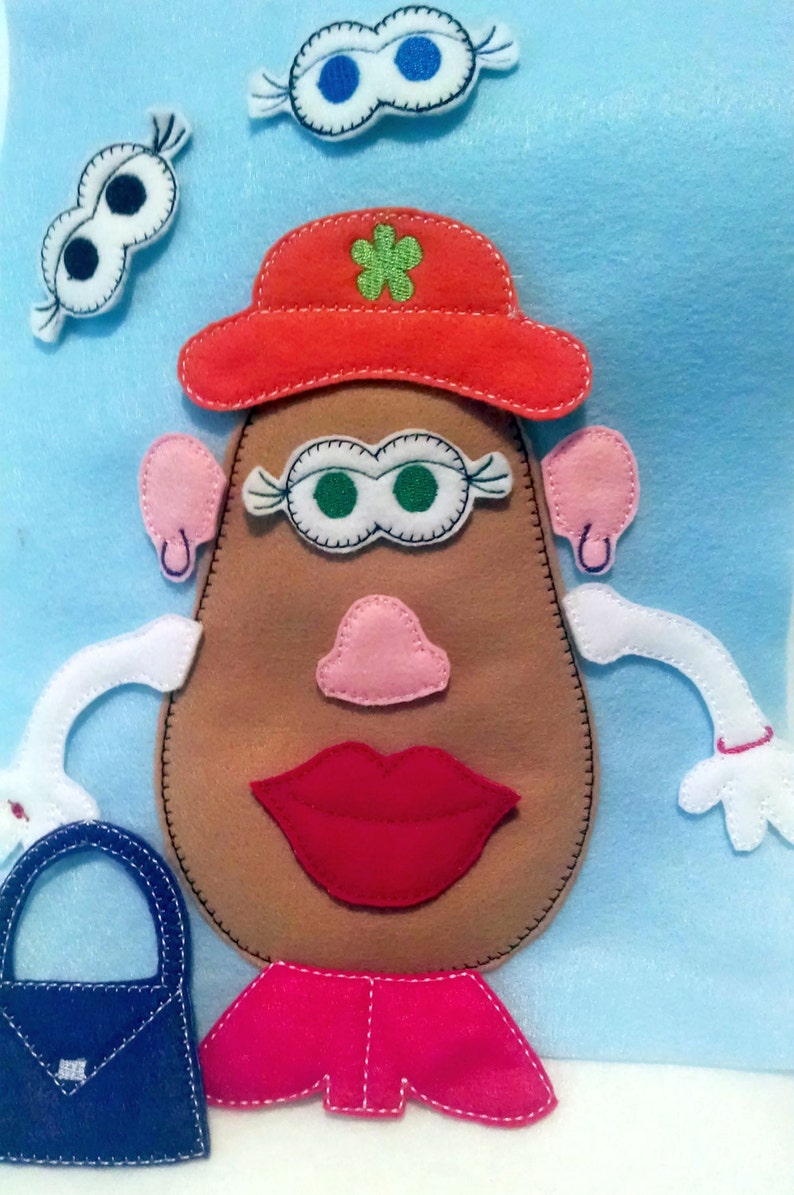 Mrs Potato head felt mat game educational game learning toy busy bags and quiet books Eco-Friendly felt game 111MAT image 5