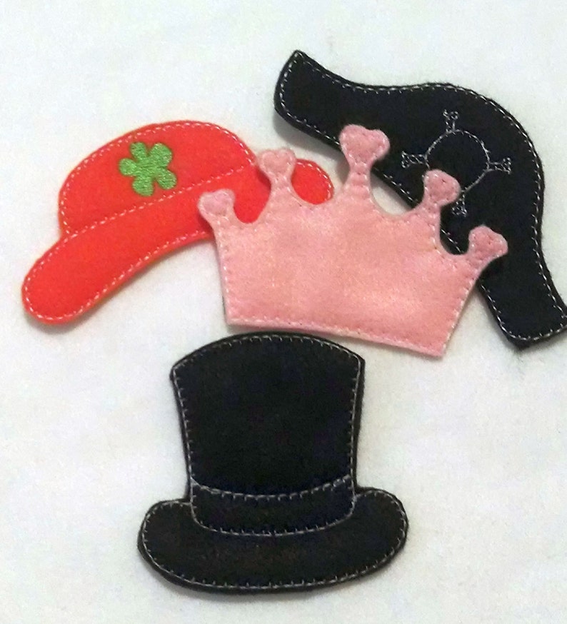 Hats addon for our Spud felt game set educational game learning toy Eco-Friendly 3879 image 3
