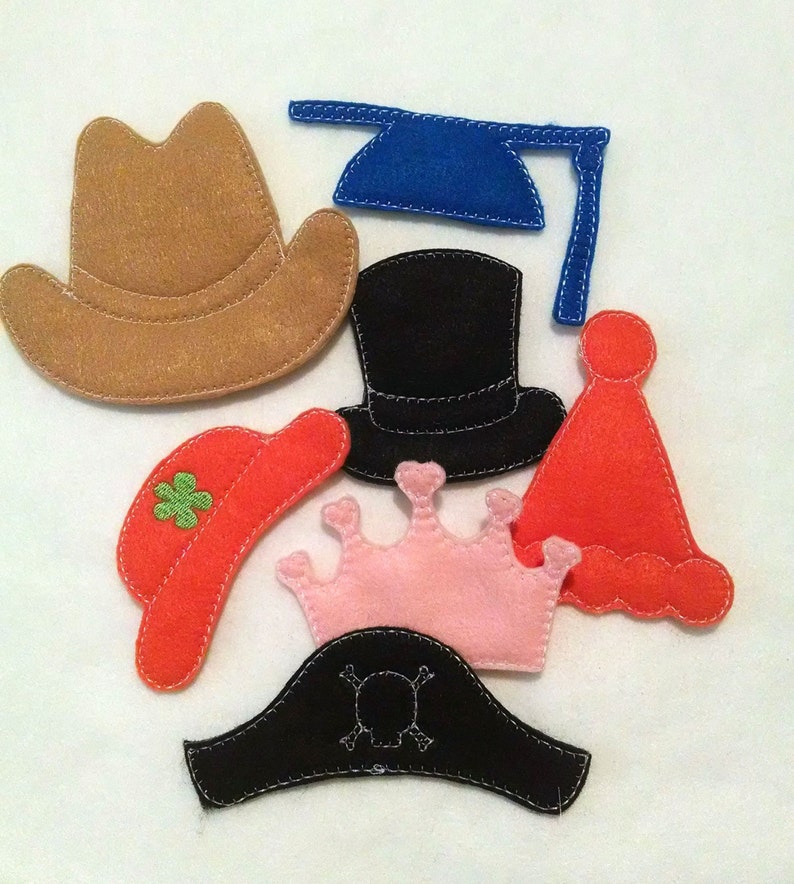 Hats addon for our Spud felt game set educational game learning toy Eco-Friendly 3879 image 1