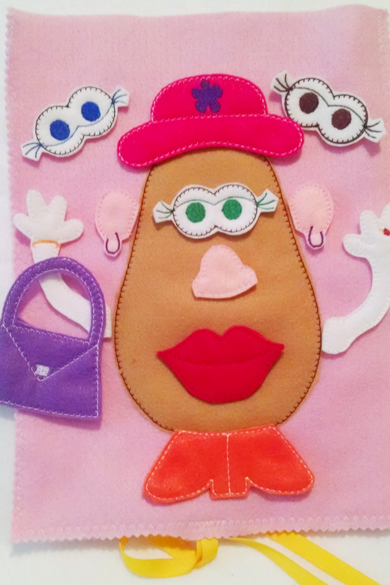 Mrs Potato head felt mat game educational game learning toy busy bags and quiet books Eco-Friendly felt game 111MAT image 1