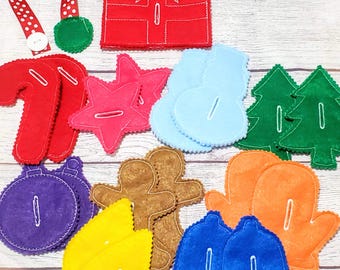 Christmas Felt Button Snake – Toddler Fine Motor Skills Toy