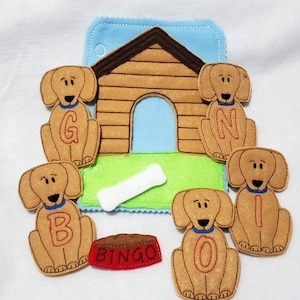 Felt Quiet book  Finger puppet dog bingo song, Kids Songs & Nursery Rhymes, educational toddler toy for story time - QB212