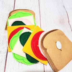 Felt sandwich button snake Deluxe set busy bag or quiet book project- educational game learning toy - # 3961