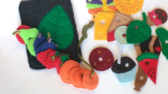 Bug eating Quiet book - Felt quiet book - Toddler quiet book - Busy book page - Felt busy book - church quiet book - preschool toy - QB132 Il_570xn