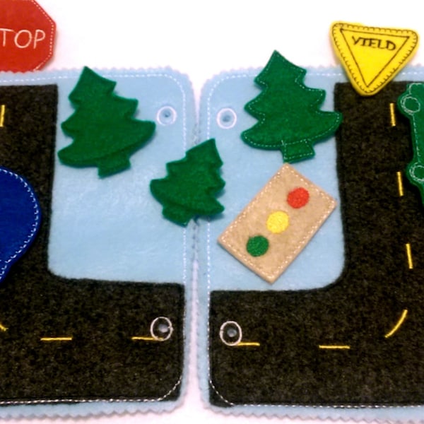 Car Quiet book for children - travel game for Car activity page - Church quiet book - QB80