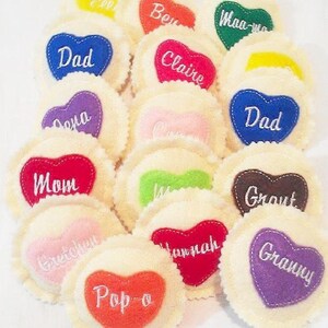Valentine personalized heart cookie - Felt play food - pretend food - play kitchen food -   #PF2511