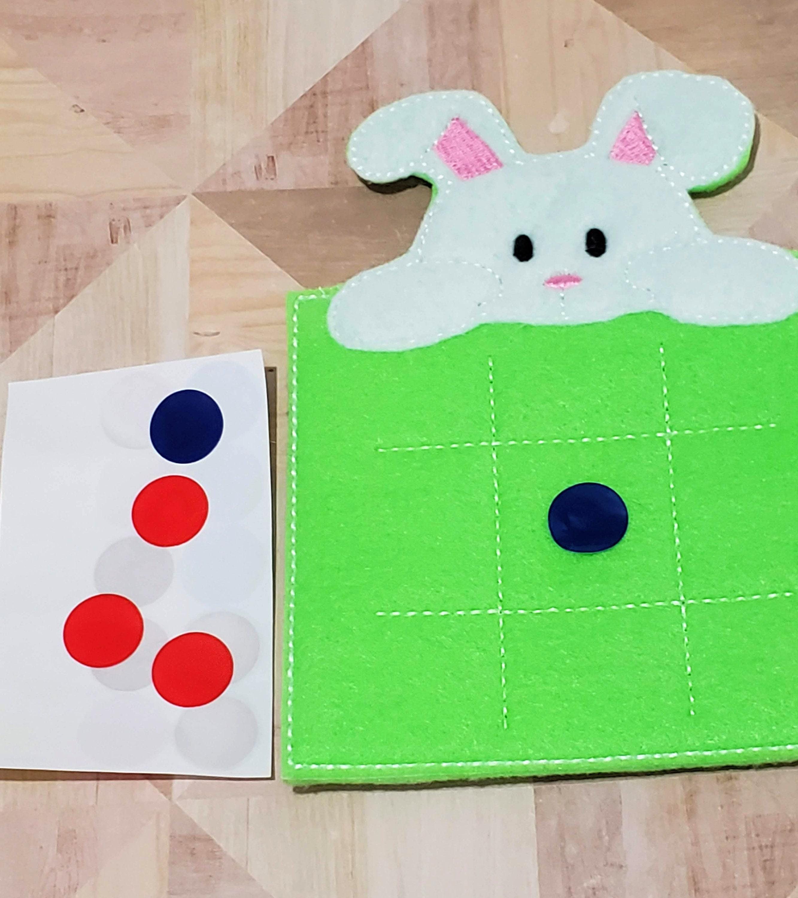 Bunny Felt Tic Tac Toe Game - Easter Basket Stuffer - Etsy