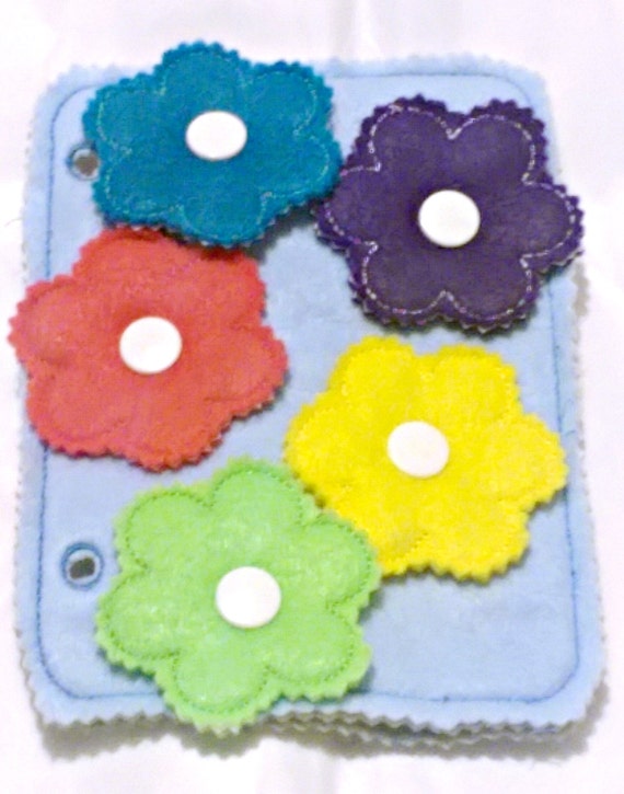 Felt quiet book - Toddler quiet book - Quiet book page - Toddler busy book - Busy book page - Felt busy book - Snap flower page #QB78 Il_570xn
