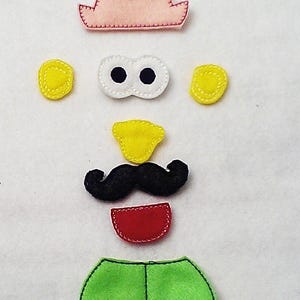 Add on set for Potato head includes 9 pieces felt mat game educational game learning toy Eco-Friendly felt game #3846