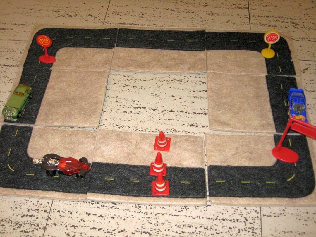 Felt Car Track Mats for on the Go Fun 3898 Etsy