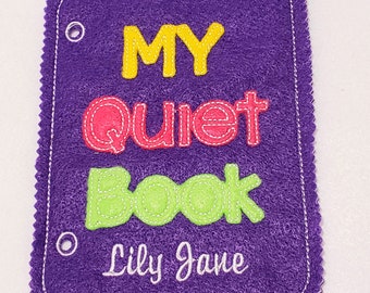 Personalized felt quiet book cover - Toddler quiet book - Quiet book page - Toddler busy book - Busy book page   #QB51