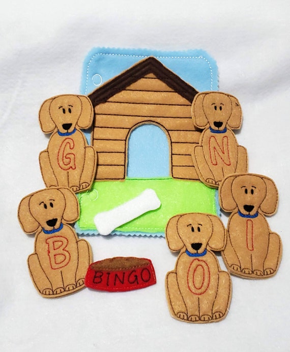 Felt Quiet book Finger puppet dog bingo song, Kids Songs & Nursery