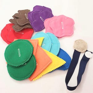 Felt button snake Deluxe set busy bag or quiet book project- educational game learning toy #3850D