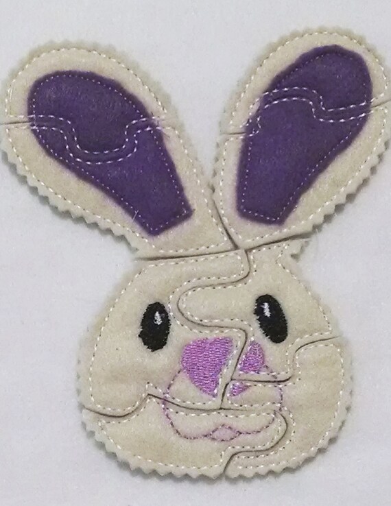 Bunny Felt Puzzle game - Easter basket filler - Easter treat - Easter toys for toddlers - #P785 Il_570xn