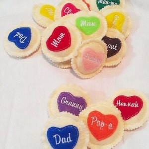 Valentine personalized heart cookie Felt play food pretend food play kitchen food PF2511 image 2