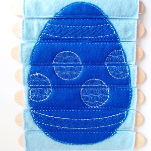 Osterkorbfüller - Osterei Blaues Stick-Puzzle - Osterhasen-Leckerei - Osterkorbfüller - Osterkorbgeschenke - Sonntagsschule