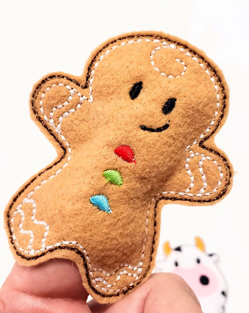 Gingerbread Man Finger Puppet Toddler Quiet Book Page Fairy Etsy