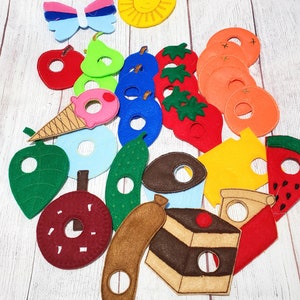Hungry Caterpillar Felt Story Snake Game Develop Fine Motor Skills - Early Childhood Education - Hand and Eye Coordination Therapy - #3947
