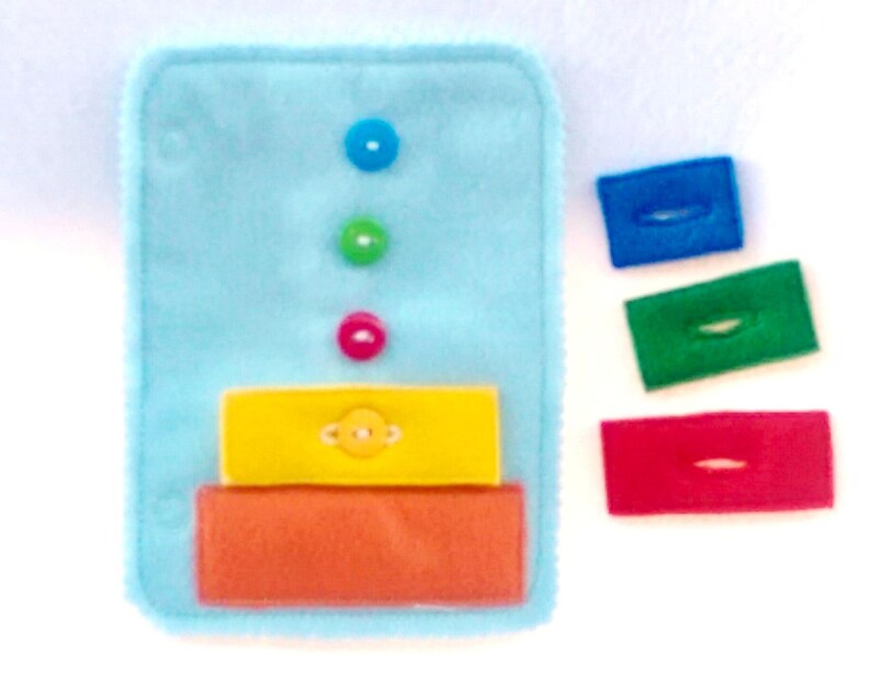 Quiet book snaps or buttons busy book toddler learning Etsy