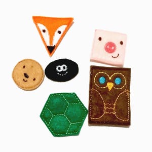 Animal Shapes Matching Quiet Book Page – Felt Learning Toy (5x7) image 5