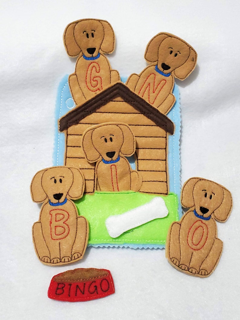 Felt Quiet book Finger puppet dog bingo song Kids Songs & Etsy